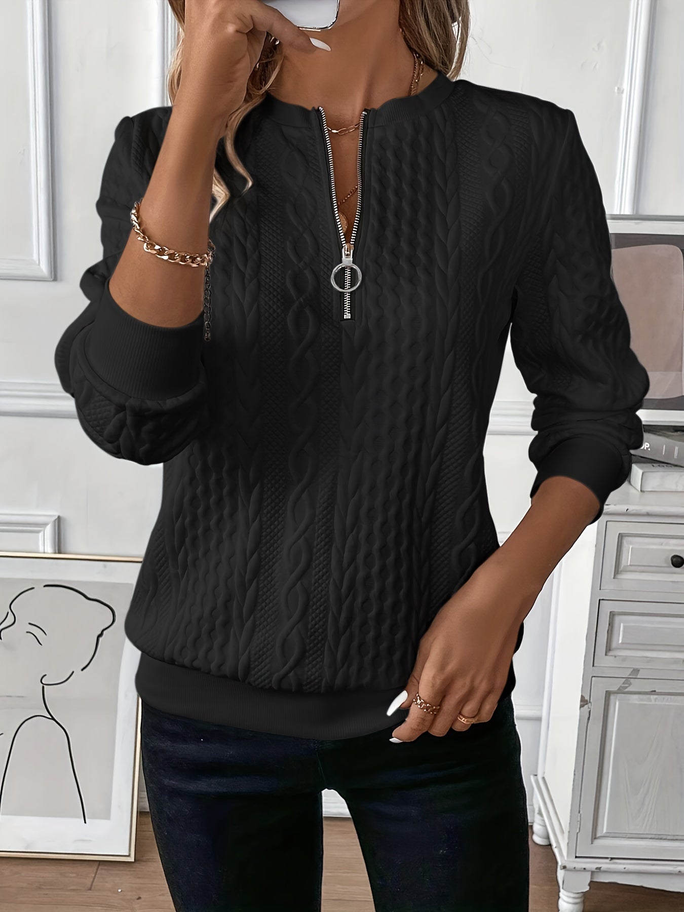 🎀🎀【S-2XL】 2025 Nuevo suéter con cremallera para mujer de otoño e invierno.