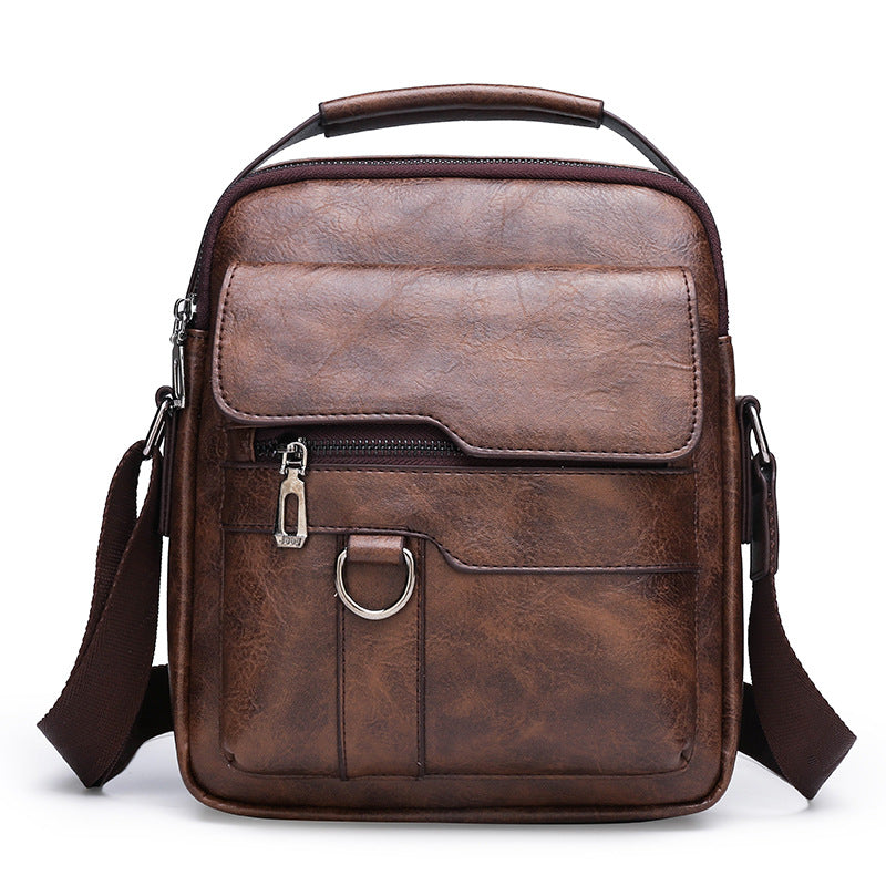 🔥Nueva promoción 👜 Bolsa moderna y casual de cuero para hombre, gran capacidad