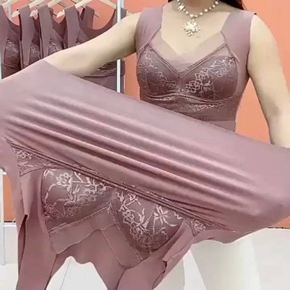 🔥❤️🔥【Compra 1 y llévate 1 gratis】【40-100 catties】Ropa interior de encaje de plumón de ganso de otoño e invierno para dar forma a la hermosa espalda
