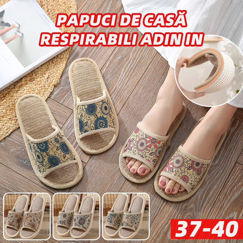✨💖【3 perechi】【37-40】2025 papuci noi din bumbac și in pentru femei, papuci pentru toate anotimpurile