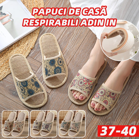 ✨💖【3 perechi】【37-40】2025 papuci noi din bumbac și in pentru femei, papuci pentru toate anotimpurile