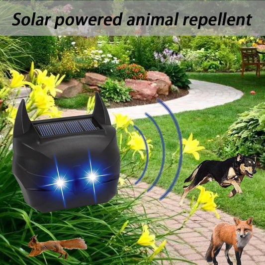 🔥🐂🐖 Repelente solar de pájaros con alarma sonora y luminosa para huertos, estanques de peces y arrozales