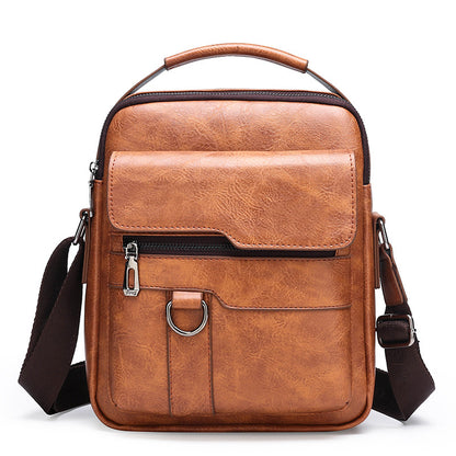 🔥Nueva promoción 👜 Bolsa moderna y casual de cuero para hombre, gran capacidad
